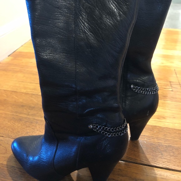 Caressa Leather Boots with approx 3 in Heels - Picture 1 of 4